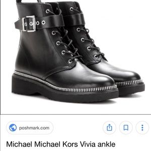 Michael Kors Vivia combat boots. EUC!